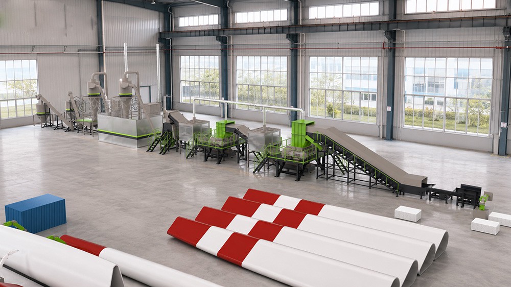 退役风电叶片处理系统